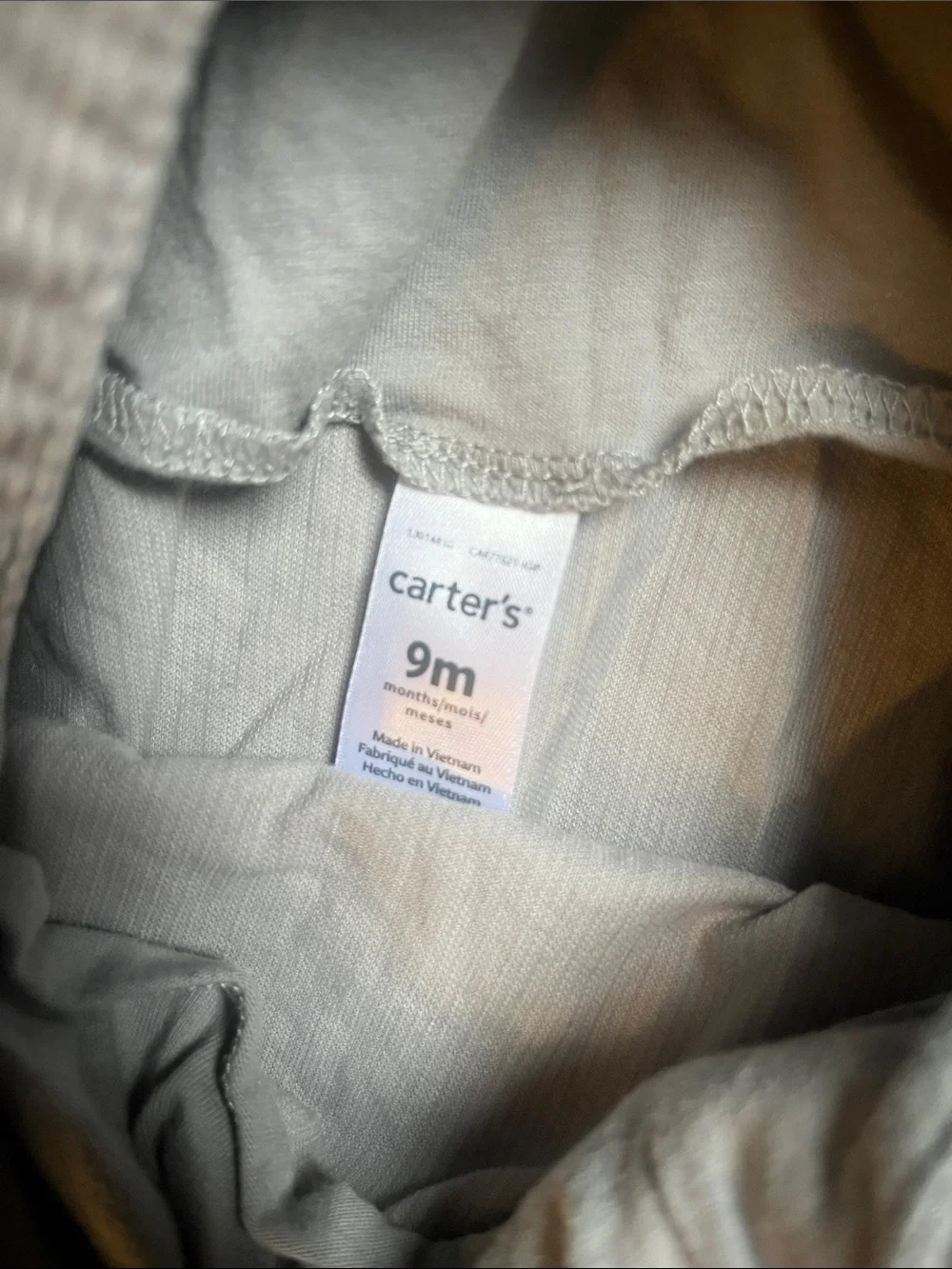 Carter's gray Corduroy Polka Dot Pinafore Overalls with Pink bunny pockets